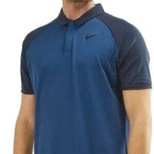 Nike Dri-Fit Golf Dry Raglan Short Sleeve Blue Polo Shirt Men's Size S-XXL